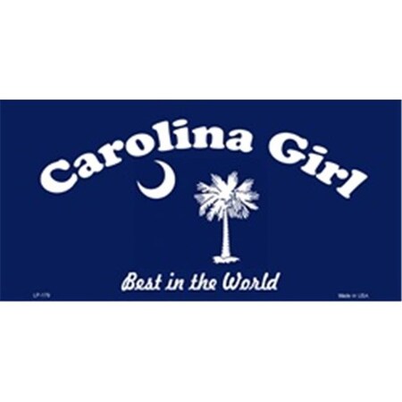 Carolina Girl Blue Metal Novelty License Plate Tag LP-179
